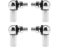 OTOTEC kogelgewrichtset, hoekstang, met veerclip, stofafdichting, CS DIN 71802, vervanging voor tandwielstang, M8 (links en rechts), 4 stuks