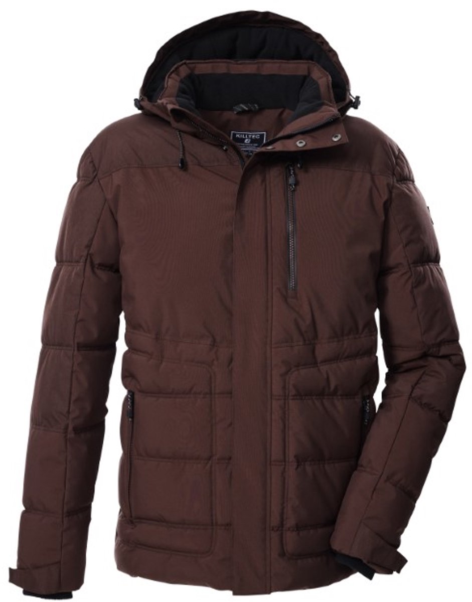 Killtec heren winterjas - padded - 43321 - bruin/rood - maat M