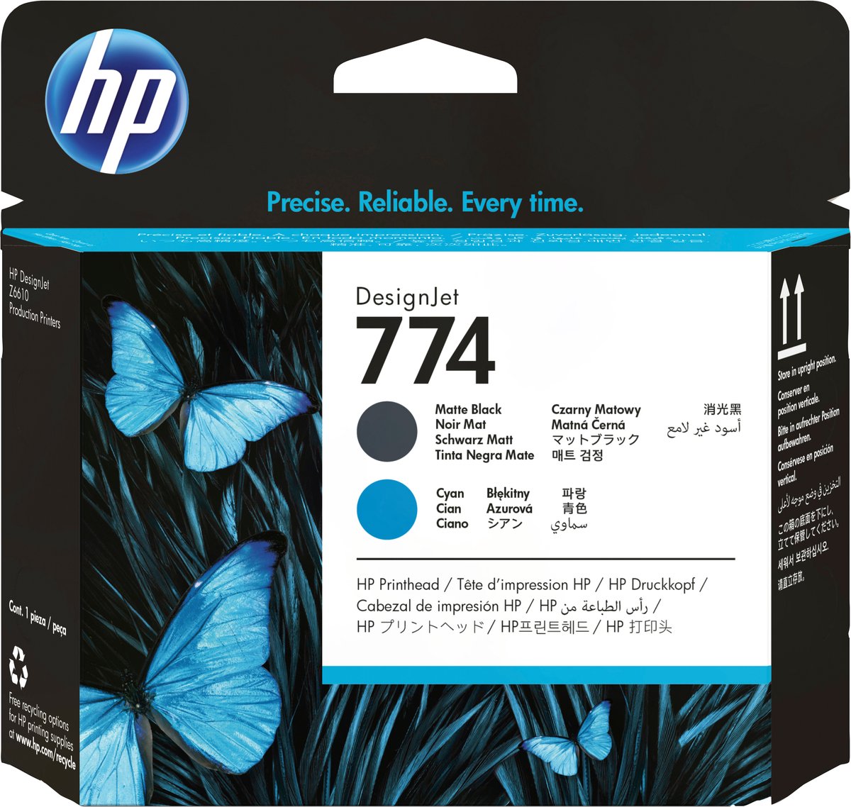HP 774 matzwarte/cyaan DesignJet printkop
