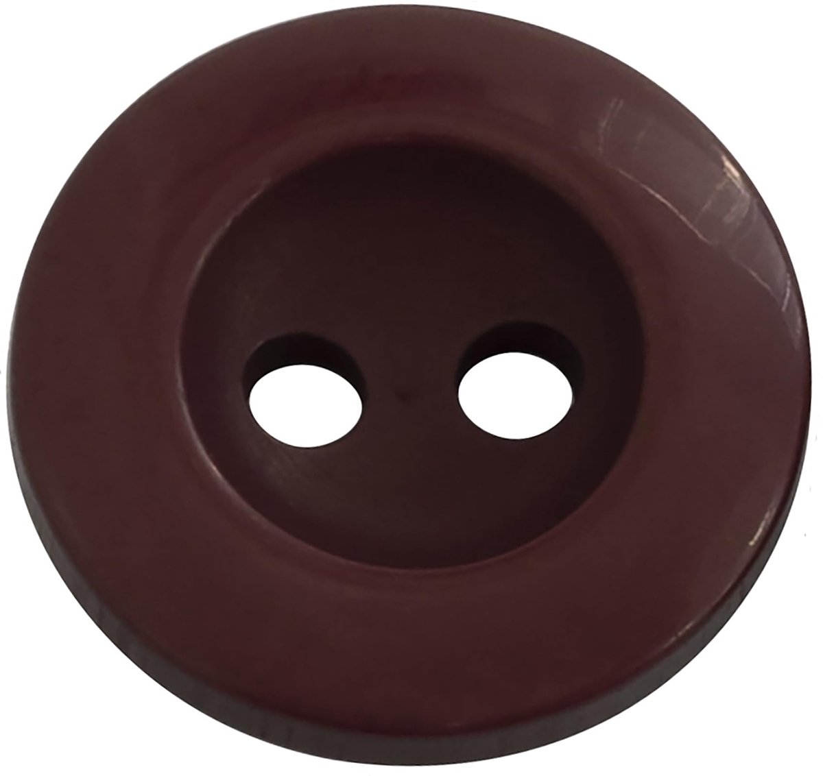 AERZETIX - C74090 - Set van 10 naaiknopen rond ∅15x3 mm met 2 gaten 24L L24 - kleur bordeauxrood - gemaakt van kunststof - opening 2 mm - fournituren naaien kleding decoratie
