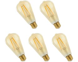 Spectrum LED Lamp E27 4.9W 230V - 490 Lumen - 2400K Warm wit - Gezellig licht - Energiezuinig - 5 stuks