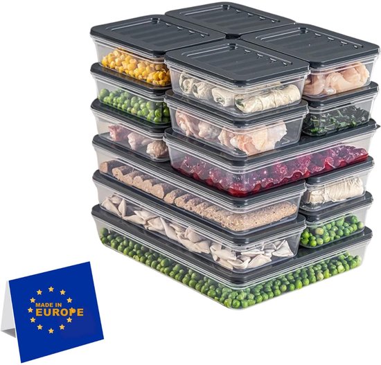 TATAY Vleeswarendozen Voor De Koelkast | Set Van 3 Standaard Stapelbare Voedselcontainers Met Deksel Geschikt Voor Vriezer Magnetron En Vaatwasser Bpa Vrij 17 X 3 2 X 25 2 Cm Perzik
