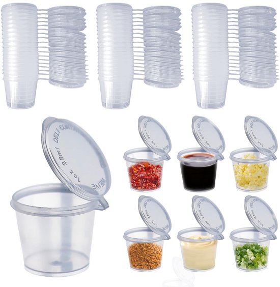 LPAMABA 100 stuks opbergdozen met deksel, 25 ml