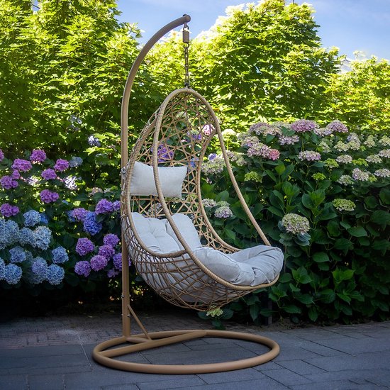 Hangstoel Soul - Bruin Wicker - Bruin Frame - Voor Buiten en Binnen