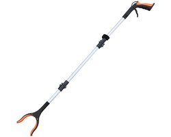 109 cm met magneet grijper, telescopische, draagbare en opvouwbare grijper, antislip klauw, hulpmiddel voor het oprapen van afval, geschikt voor ouderen, gehandicapten, schoonmakers, etc，oranje