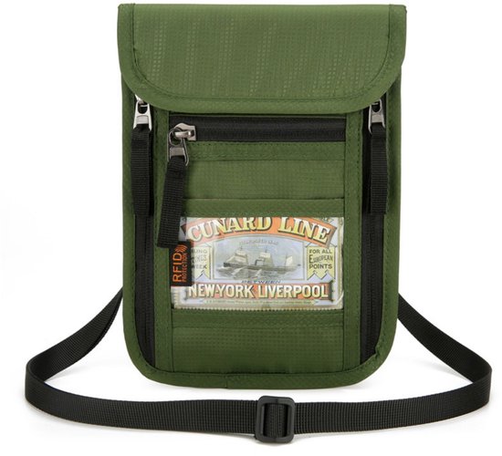 Unisex anti-diefstal crossbody tas - Plus anti-diefstal reistas waterdichte plus anti-diefstal tas slanke sling tas crossbody reistas(Green,Left