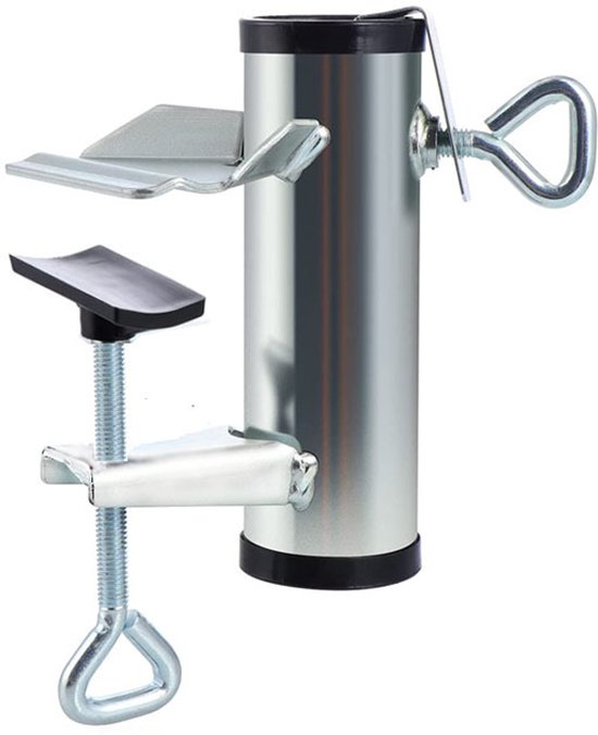 Garden Umbrella Stand, Balcony Umbrella Holder, Outdoor Parasol Stand, Metal Parasol Stand, Clip for Parasols for Railings, Patio or Table, Sea, Sun Lounger, Beach, Camping