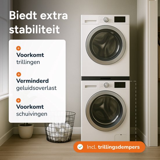 Bodo® - Stapelkit voor Wasmachine en Droger - Tussenstuk met