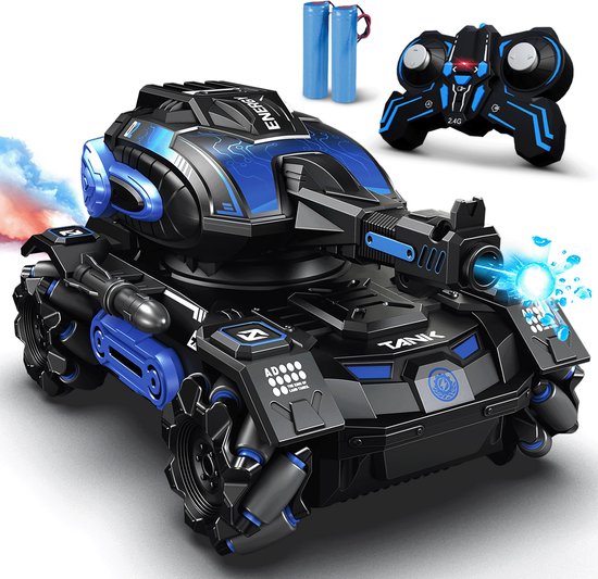 Foto: Napi bestuurbare auto rc tank met kogels 2 accu s en rookgenerator rc car voor jongens buitenspeelgoed race autos speelgoedauto buiten radiografisch tankslider