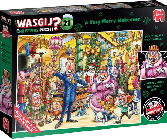 Wasgij Christmas 21 - Een feestelijke make-over! - 2x1000 stukjes puzzel - Legpuzzel volwassenen