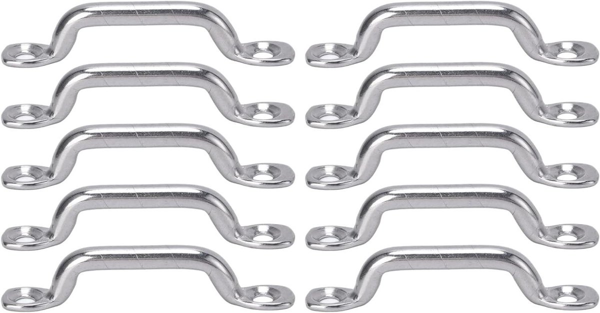 Allecto Plus - Boot Accessoires Set van 10 Stuks voor Kayak en Pontoon - RVS 316 Materiaal - Voor het Bevestigen van Zeilen en Luifels - Handige Lus Bindriemen