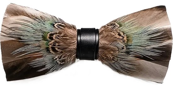 DWIH - Vlinderdas - Vlinderstrik van echte veren - Model 23