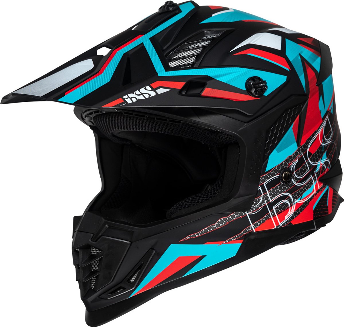 IXS iXS363 2.0 Zwart Turquoise Crosshelm - Maat L - Helm