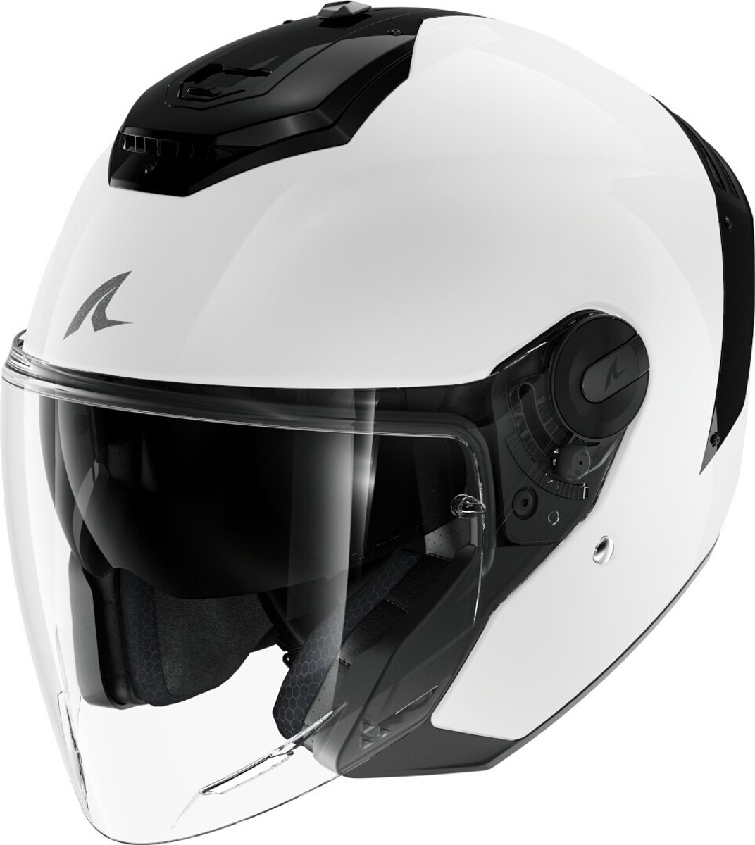 Shark RS Jet Blank Wit Zwart Jethelm - Maat M - Helm