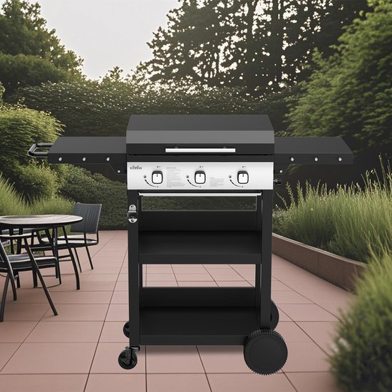 BIGHORN Plancha Grill - Gasbarbecue - Trolley - 3 Branders van BIG — afbeelding 4