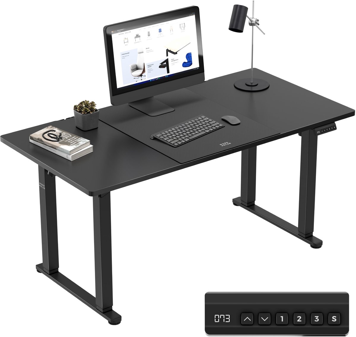 Mark Adler Leader 9.3 Elektrisch Verstelbaar Bureau - Zit-sta Bureau met 2 Motoren - 160x80 cm - Zwart