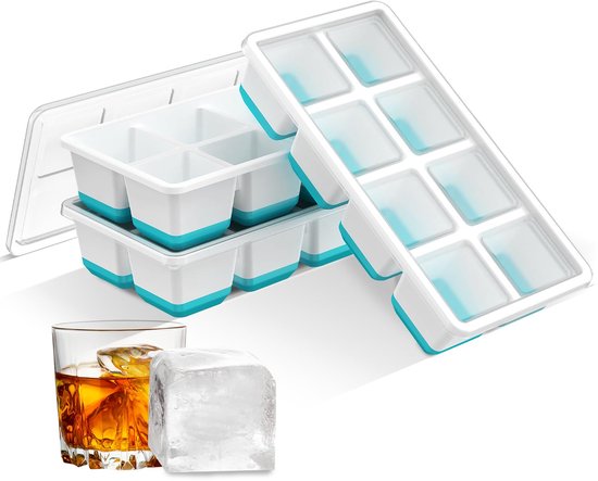 Stanley Ice Mould, Ice Cube Tray voor Tumbler/Stanley Cup, 3 stuks siliconen holle cilinder ijsvorm met deksel, ijsvorm voor Stanley Cup voor het koelen van cocktails, whisky, dranken, koffie (roze