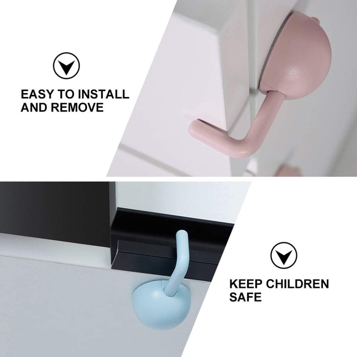 Kinderslot Kastjes - 3 Stuks - Zelfklevende Kinderslot - Kinderslot Kastjes - Kinderbeveiliging Voor Kasten En Lades - Kastslot - Baby Veiligheid - Lade Beveiliging Kind - Ladeslot - Kan Gebruikt Worden Op Deuren, Kasten, Ramen – foto 3