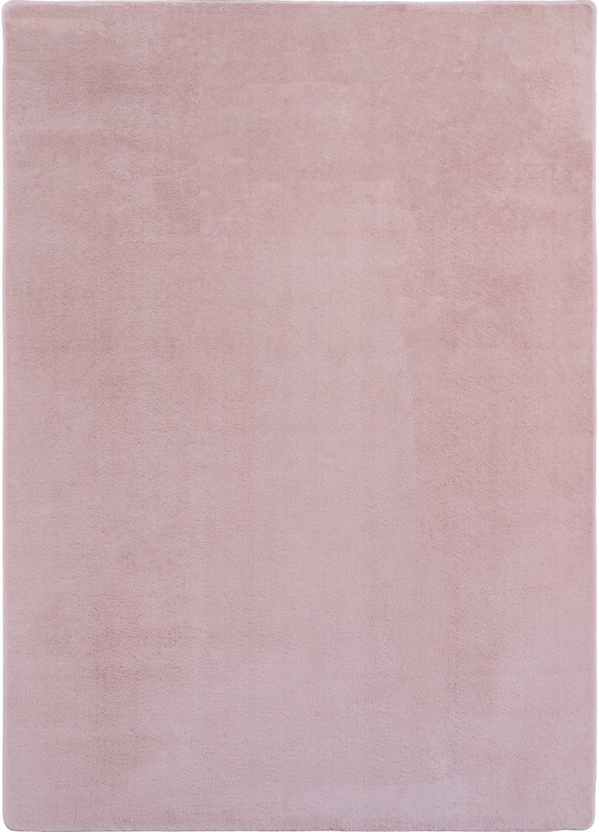 Hoogpolig vloerkleed Joy (roze) - 80x250 cm
