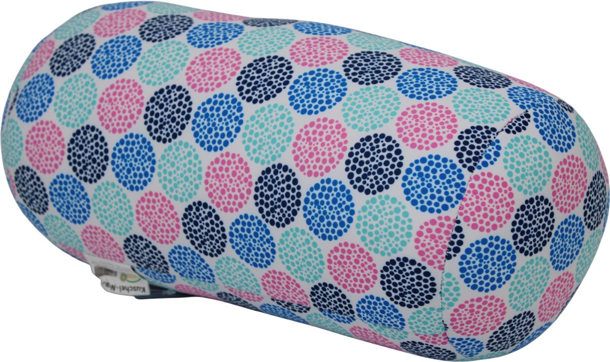 House of Healthbrands Kuschelmaxx Rolkussen - Sierkussen Rond Cilinder 17 x 33 cm - Flower star-design - Stevig en zacht - Mooie print - Gevuld met microgranulaat - Vormvast & Wasbaar - Ideaal voor op de bank, bed, auto of op reis - Inclusief Wasnet Licht