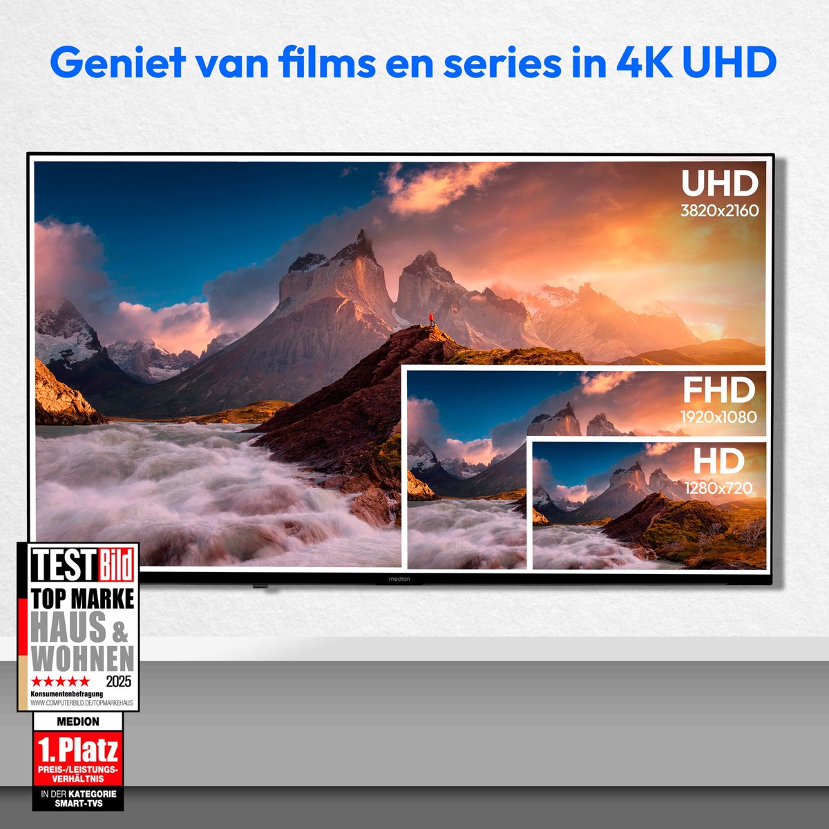 MEDION 125,7 cm (50 inch) QLED TV (Smart-TV, Dolby Vision - afbeelding 3