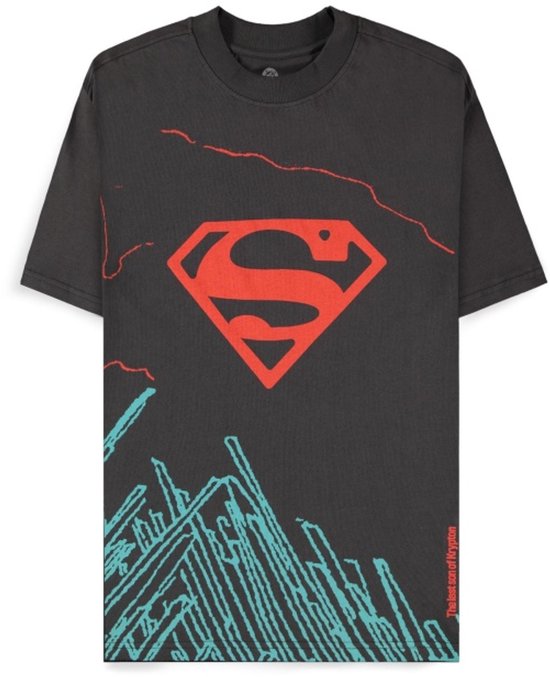 T-shirt homme DC Comics Superman - Gris foncé Fils de Krypton - 2XL