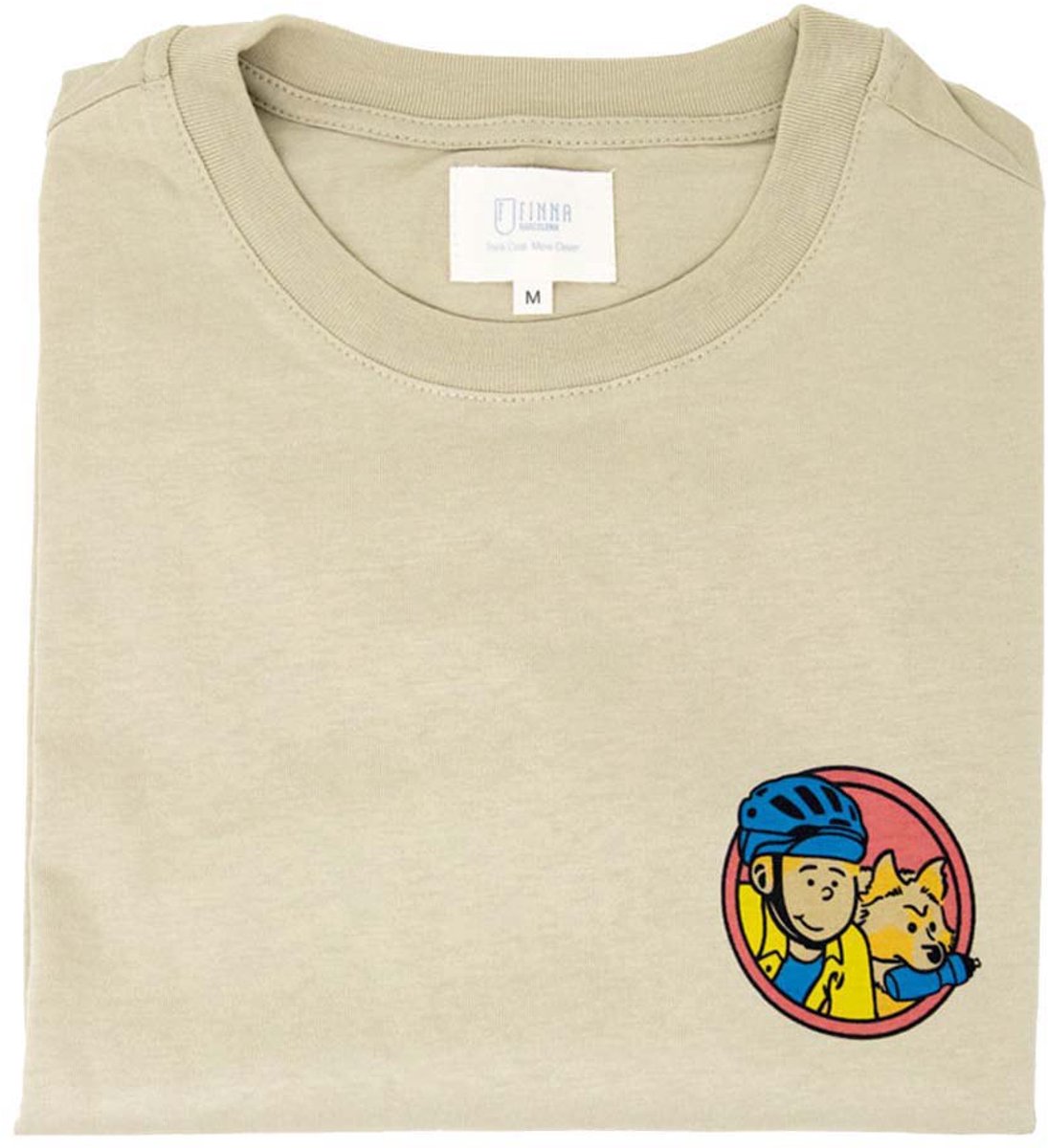 Finna Cycles Adventures T-shirt Met Korte Mouwen Beige