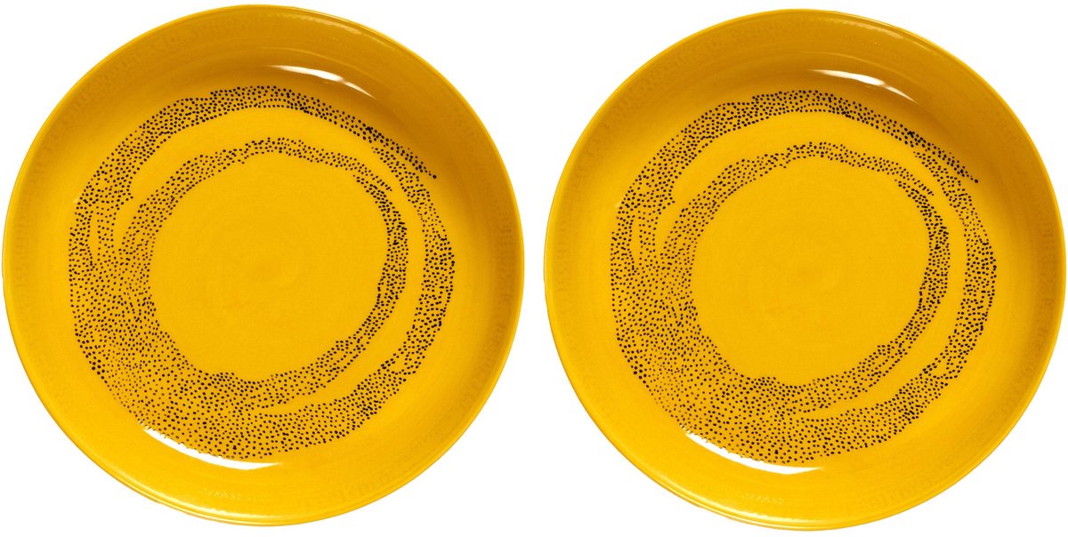 Serax - Ottolenghi Feast - Bord - Geel/Zwart - 22 Ø - 2 stuks
