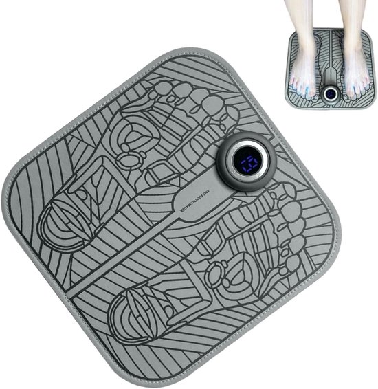 Voetmassage apparaat - Voetmassage apparaat neuropathie - Draagbare voetmassage - Voetmassage apparaat bloedsomloop - Ergonomisch ontwerp - Voetmassager met 8 standen - 19 intensiteitsniveaus - Display voor rustgevend comfort