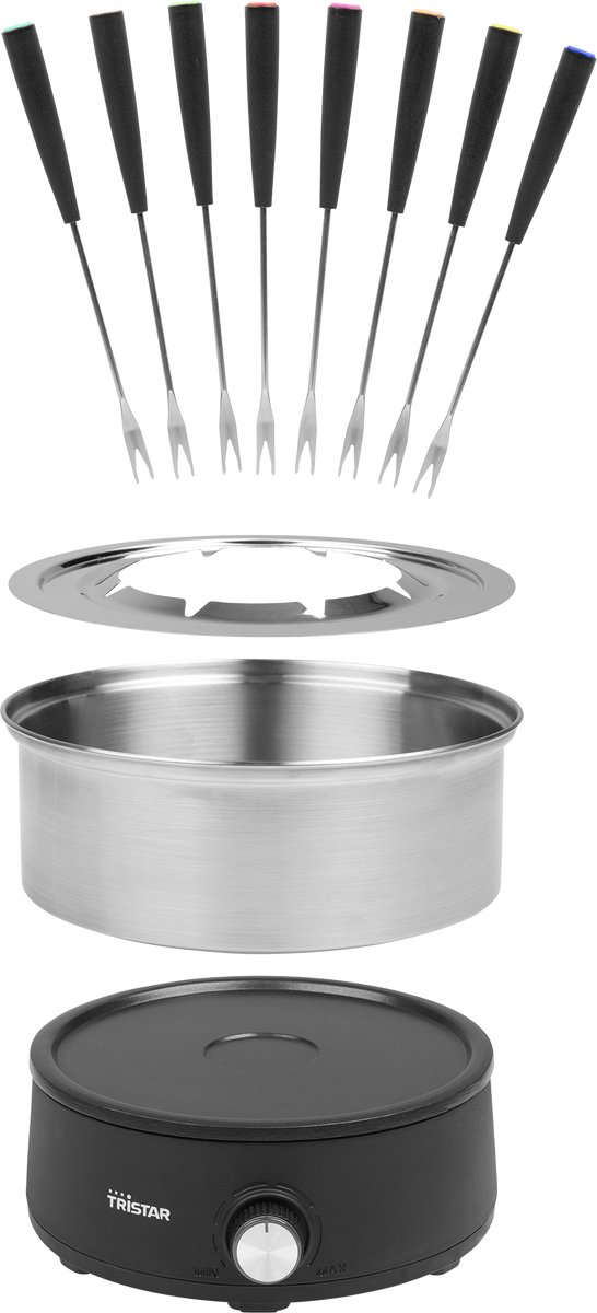 Tristar Fondueset Elektrisch FO-1110 - 1200W - 1,5L voor 8 personen - Incl 8 fonduevorkjes - PFAS-vrij — cadeau in Kookcadeaus - foto 3