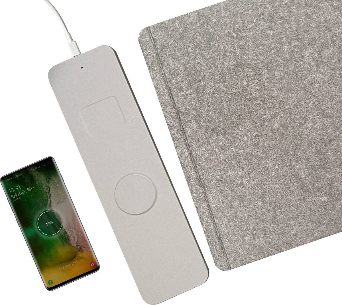 Casemania Bureau Onderlegger met Draadloos Oplader - Zwart - Bureaumat 78 x 30 cm - Water proof Bureau Organinzer met Wireless Lader 15W voor smartphone en oordopjes - Bureau Accessoires Antislip Muismat Kunstleer — cadeau in Wonen & Interieur - foto 4