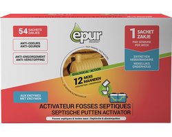 Epur Biosolution — Septische Putten Activator — 12 Maanden — 54 zakjes × 25 g — Beerput, Vetbak & Zinkput
