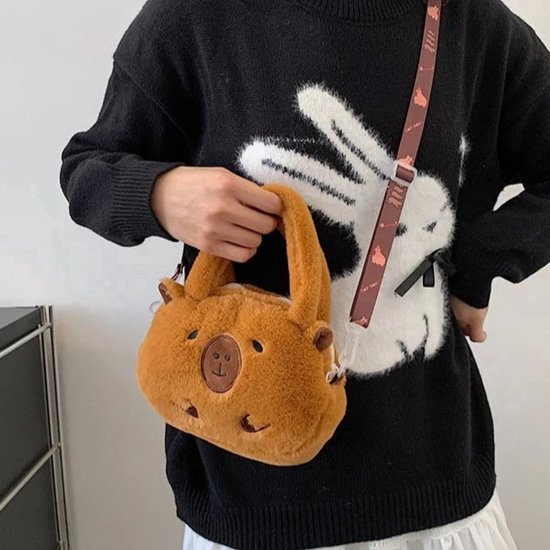Wudaizhi Pluche tas Capibara Kawaii Animal Rugzak Mode
