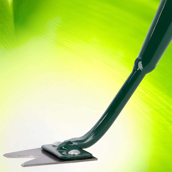 KADAX Onkruidsteker 55 cm, onkruidverwijderaar van metaal, steker voor efficiënt verwijderen van onkruid, onkruidwieden met lange steel van hout, comfortabele wieder met twee messen van Merkloos	 — afbeelding 5