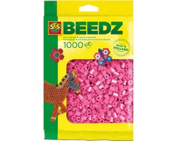 foto van SES Creative - Beedz - Roze - Strijkkralen - 1000 Stuks - PVC Vrij - Vanaf 5 Jaar