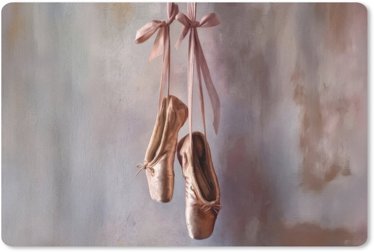 Muismat 27x18 cm - Mousepad Balletschoenen - Satijn - Aardetinten - Muismatten