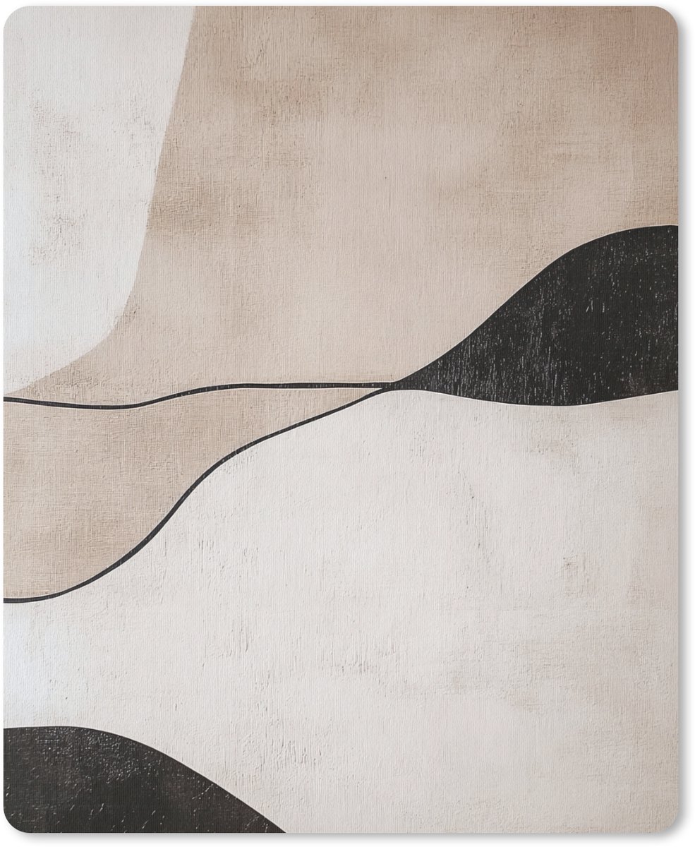 Muismat 19x23 cm - Mousepad Contourlijnen - Abstracte landschap - Muismatten