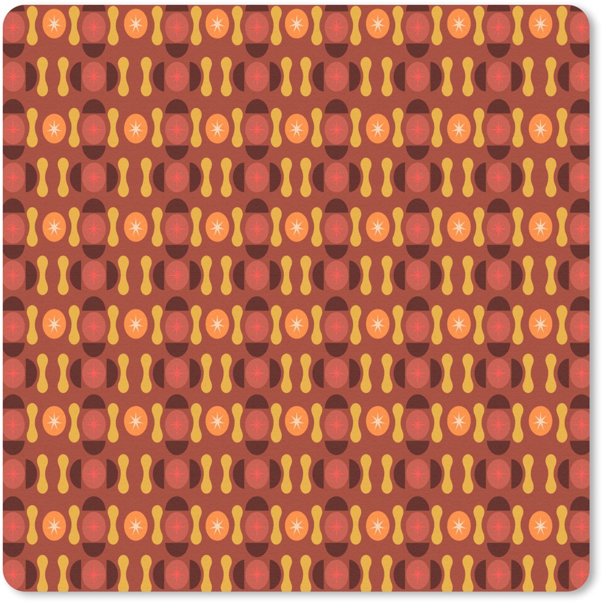 Muismat 30x30 cm - Mousepad Retro - Disco - Hippie - Muismatten