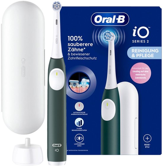 Oral-B iO Series 2 Forest Green - Elektrische Tandenborstel - 3 Poetsmodi - Druksensor