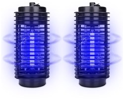 Elektrische Insectenlamp – 2X 3W Insectenverdelger – Muggenlamp – UV insectendoder – Gemakkelijk op te hangen – Insecten verdelger voor binnen – Lamp voor o.a. muggen, vliegen en overige vliegende insecten
