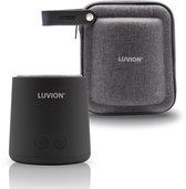 LUVION® Draagbare Flessenwarmer Ultra Pro + Protection Case - Zwart - Met roerfunctie voor gelijkmatig opwarmen van borstvoeding en mixen van kunstvoeding - Geschikt voor nagenoeg alle merken babyflesjes - Onderweg draadloos je baby fles verwarmen