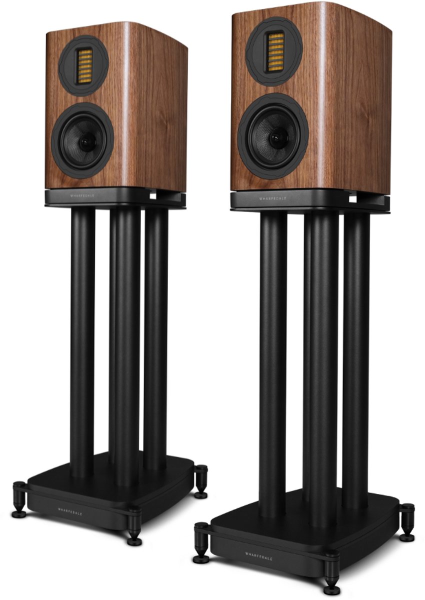 Wharfedale EVO 5.1 Boekenplank Speakers met stands - Hifi Stereo Set - Passieve Speaker - 2-Weg Luidsprekers - Walnoot