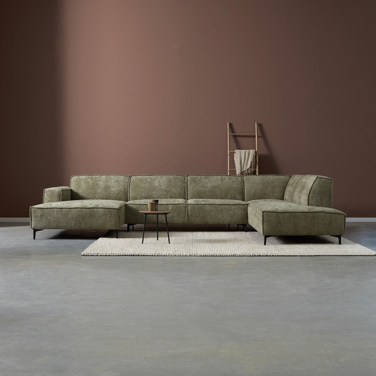 PEPP Interiors River U-Vorm Bank Rechts - 368cm Majestic 607