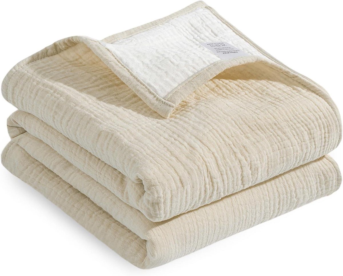 Allecto Plus - Katoenen babydeken | Pasgeboren wikkeldoek van mousseline | 90 x 90 cm | Ademende slaapdeken voor baby's | Peuters meisjes en jongens | Kaki | Zacht en comfortabel