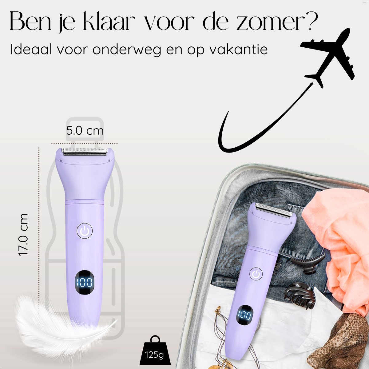 Sansbeauté 3-in-1 Ladyshave met Display - Gezicht - Ontharingsapparaat thumbnail 4