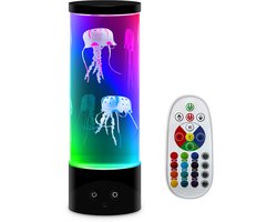 foto van PartyFunLights - Jellyfish aquarium lamp - 2 kwallen - Meerdere kleuren - Afstandsbediening - Nachtlampje Kinderen - Batterij en USB