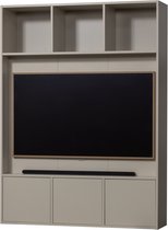 WOOOD Meggy Tv Opbergkast - Grenen hout - Dust/Grijs - 215x160x40