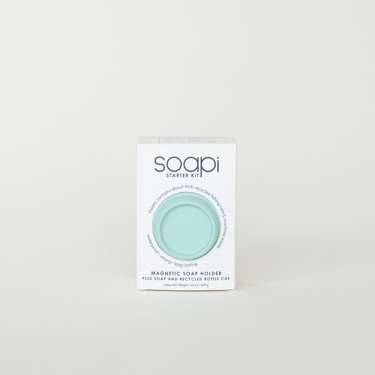 Soapi - Zeephouder met zeep compleet - Duurzaam wassen - Mint
