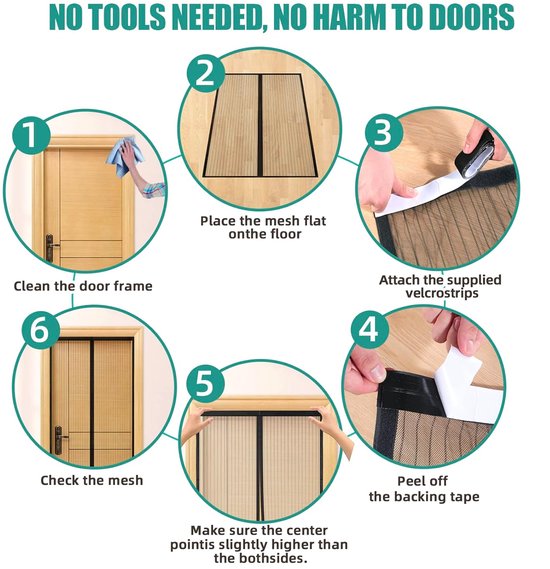 Anpro Moustiquaire Porte Fenetre Magnetique 90x210 Pour Porte