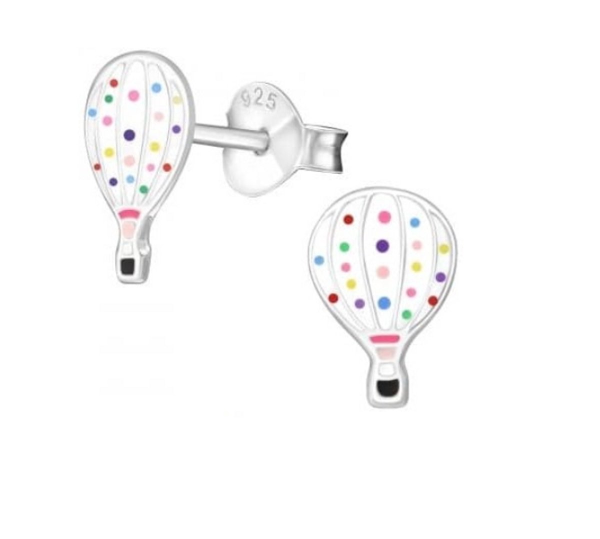 Oorbellen - Kinderoorbellen - 925 Sterling Zilver - Zilver - Luchtballon